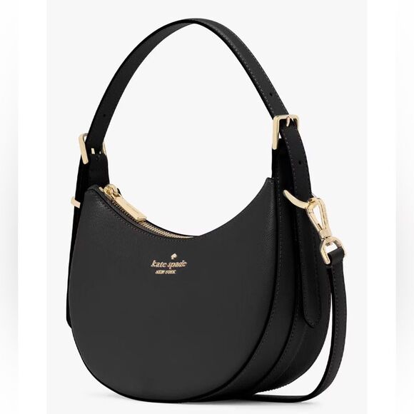 Madison Saffiano Leather Crescent Shoulder Bag - Picture 3 of 12